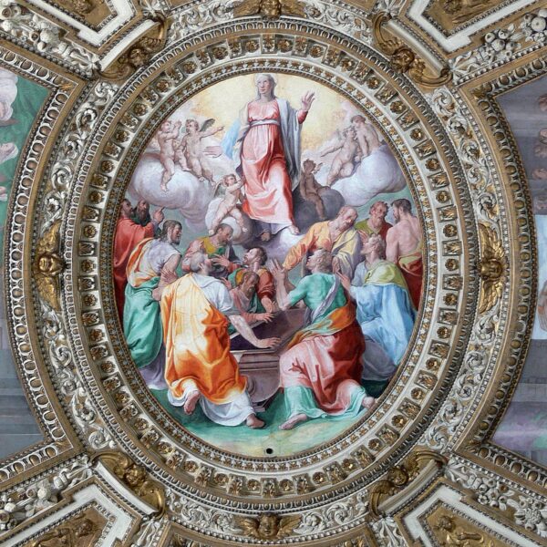 Ceiling fresco of the Assumption of Mary from a Rome basilica