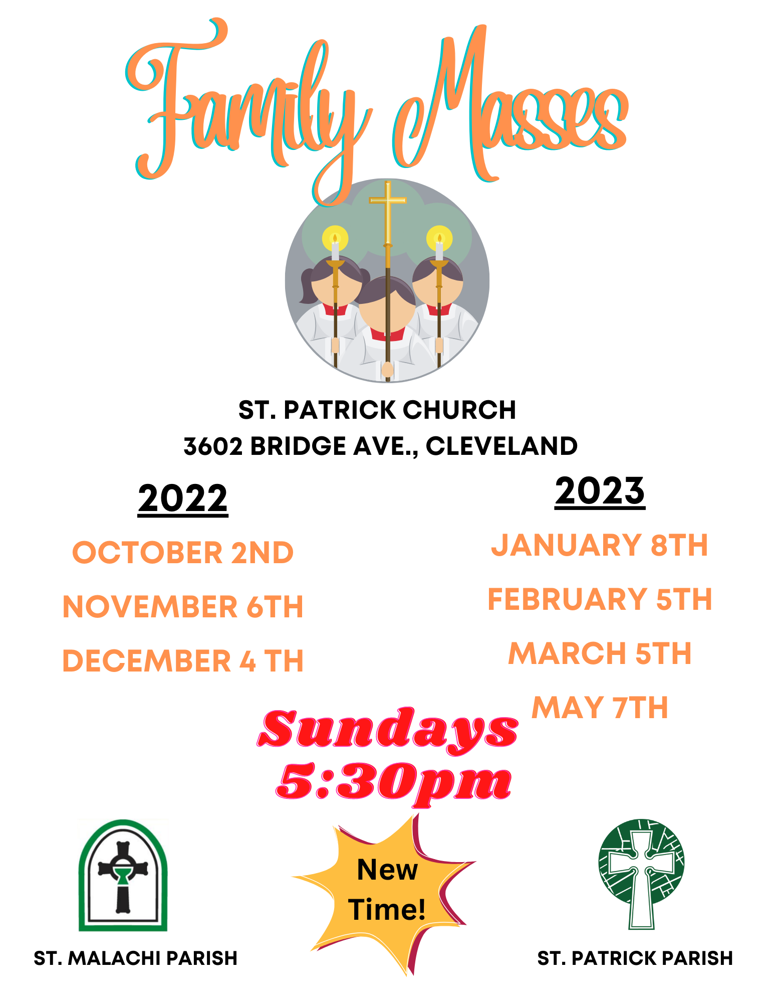 Family Mass Schedule – St. Patrick Parish