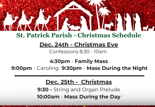 Christmas Schedule